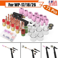 71Pcs TIG Welding Torch Stubby Gas Lens #12 Pyrex Glass Cup Kit For WP-17/18/26 picture