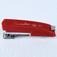 Vintage Swingline Tot 50 Miniature Stapler Red Office Space Movie Made In USA picture