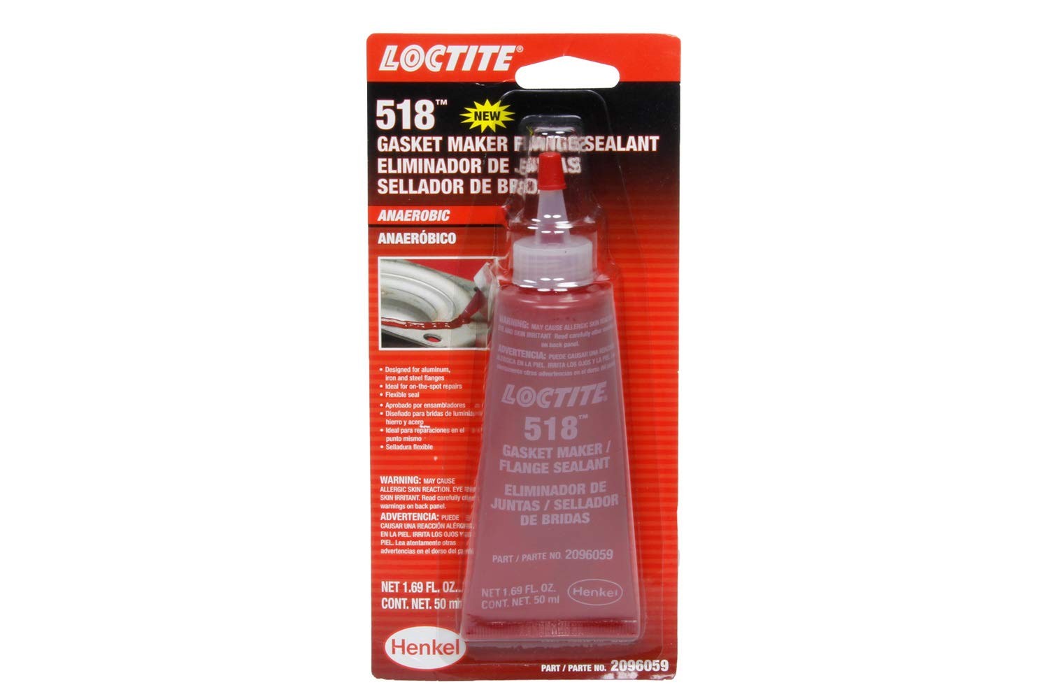 Loctite 2096059 1 Pack Gasket Maker 518 Anaerbc50ml/1.69oz Loctite 2096059 1 Pack Gasket Maker 518 Anaerbc50ml/1.69oz