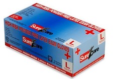 High-Risk Powder Free Blue Latex Exam 13 MIL, SIZE S, M, L, Xl & XXL 10/50's picture