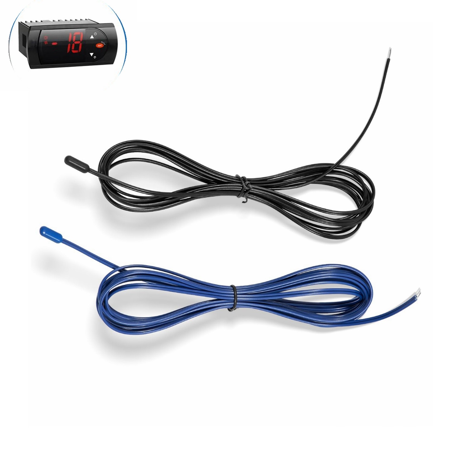 2-Pack Temperature Probe Sensors for Dixell, for Carel & for Eliwell,Freezers 2-Pack Temperature Probe Sensors for Dixell, for Carel & for Eliwell,Freezers