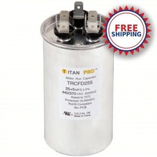 Dual Run Capacitor 25/5 MFD 440V Round - AC Condenser & Compressor picture