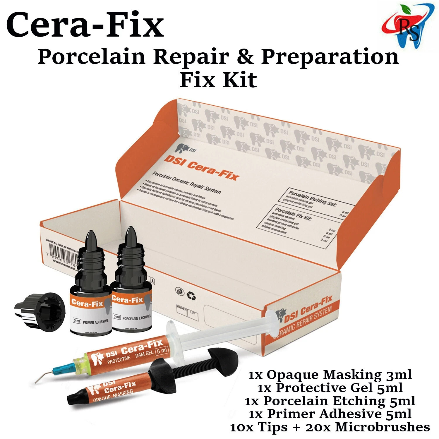 Cera-Fix Ceramic Surface Treatment Kit Gel Set Primer Opaque 1 Kit Cera-Fix Ceramic Surface Treatment Kit Gel Set Primer Opaque 1 Kit