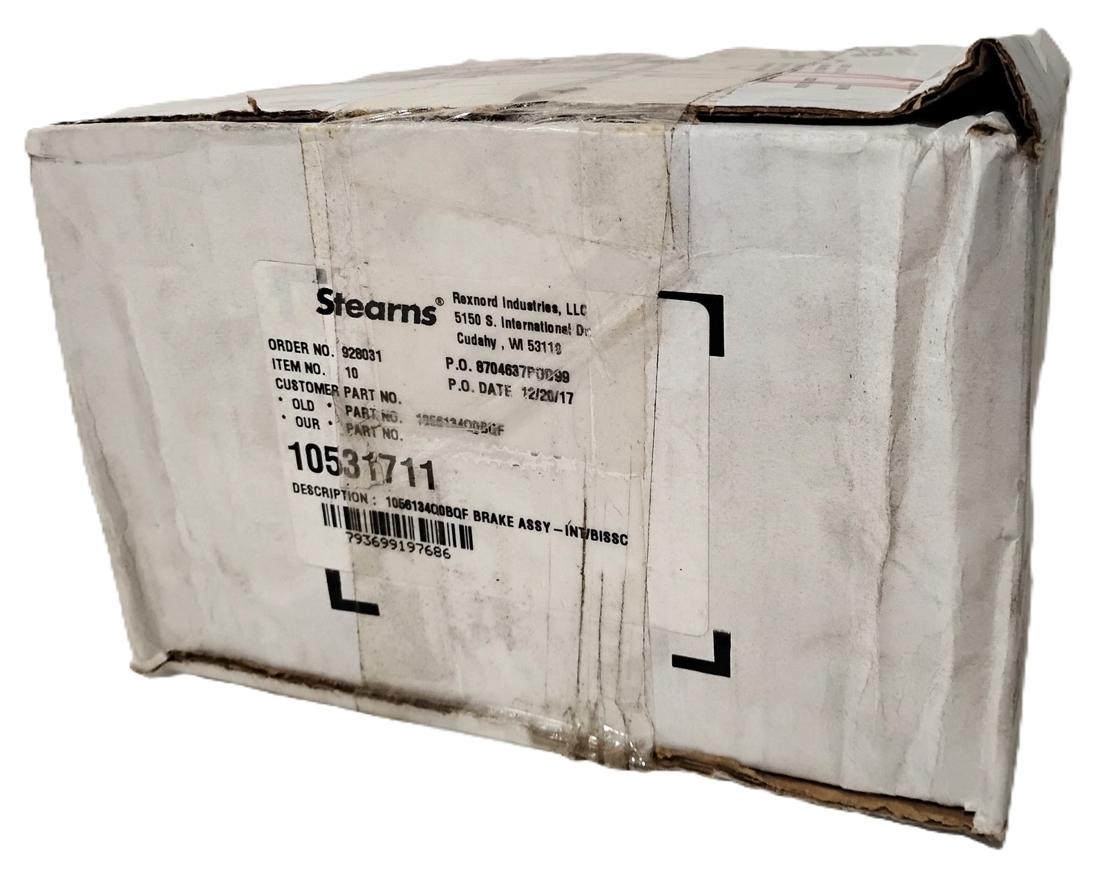 Stearns 1056134Q0BQF 5/8 in Bore 230/460 V AC 10 lb-ft Spring-Set Disc Brake