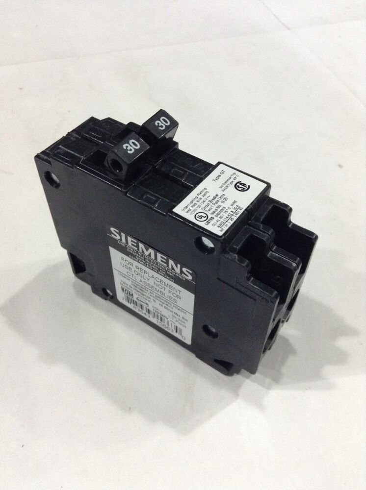 Q3030 Siemens Circuit Breaker Two 1 Pole 30/30 Amp 120/240V NEW