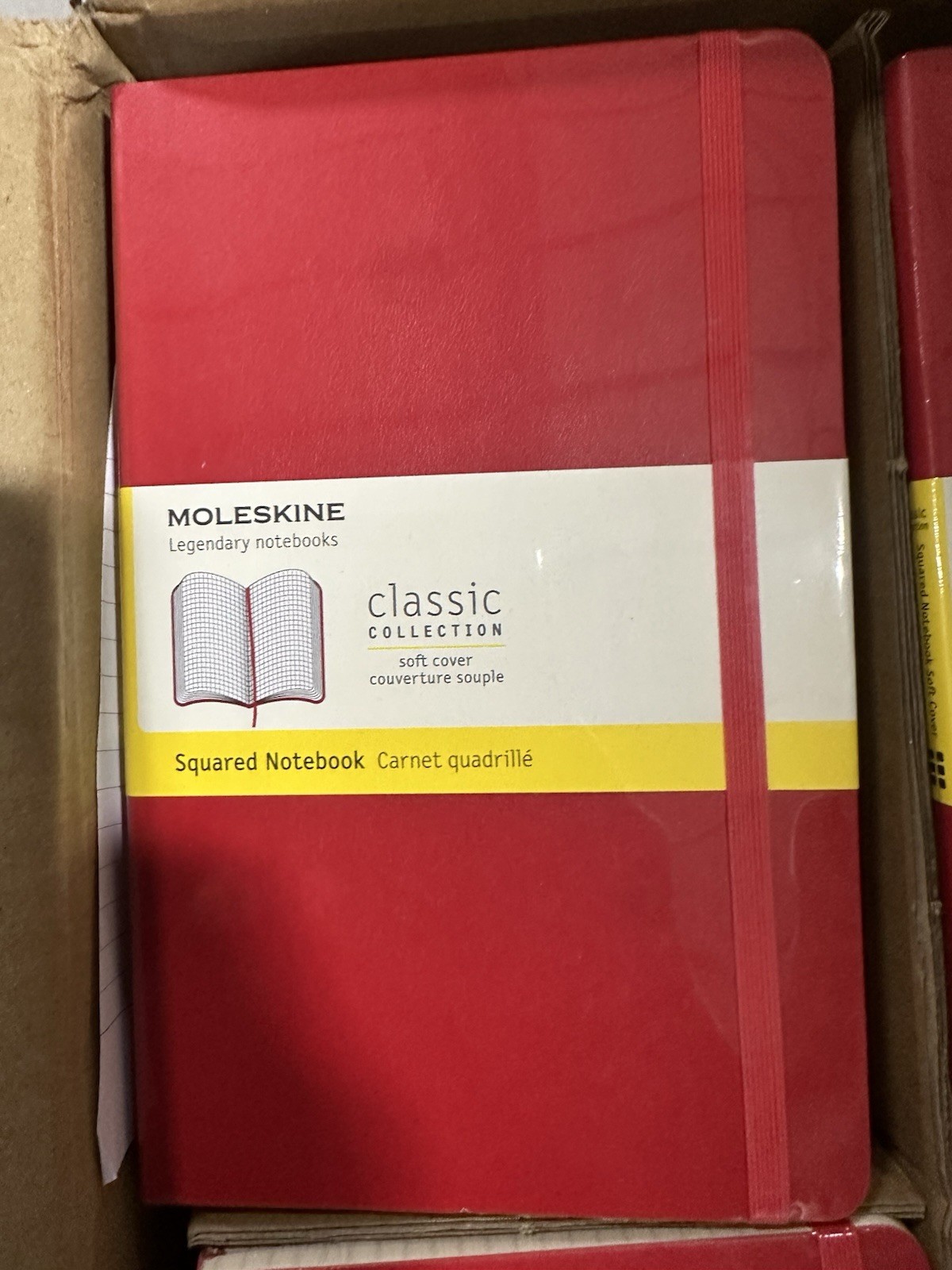 Moleskine Classic Large Soft Cover Squared Grid Journal Scarlet Red NEW Moleskine Classic Large Soft Cover Squared Grid Journal Scarlet Red NEW