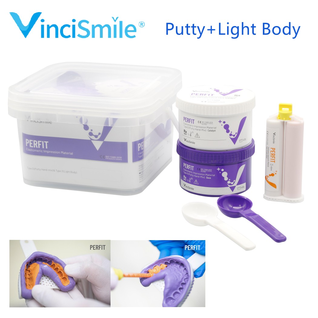 PERFIT Dental VPS PVS Impression Material Putty + Light Body Fast / Normal Set PERFIT Dental VPS PVS Impression Material Putty + Light Body Fast / Normal Set