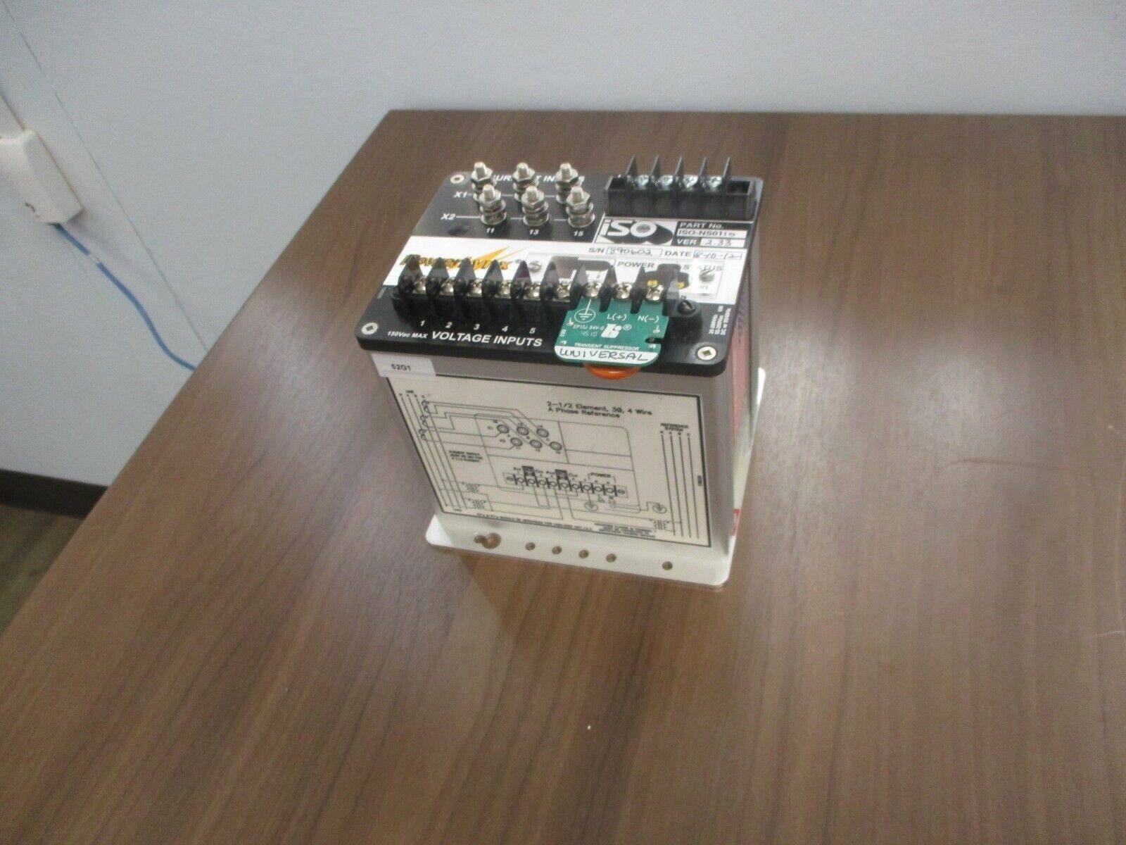 ISO Power Lynx Transducer ISO-NS0110 Ver. 2.33 20-280VDC 55-200VAC 50/60Hz 3Ph ISO Power Lynx Transducer ISO-NS0110 Ver. 2.33 20-280VDC 55-200VAC 50/60Hz 3Ph