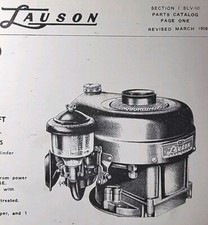 Lauson Power Products SLV-50 Gas 4-cycle Engine Parts Catalog Manual 2 h.p 1956 picture