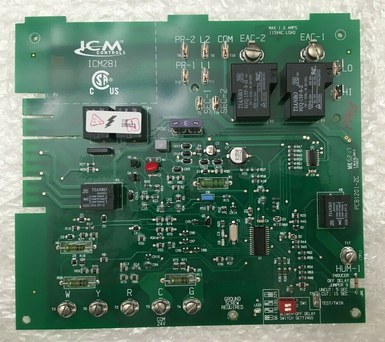 Carrier Bryant ICM281 Control Circuit Board PCB1201-2C used #P903 Carrier Bryant ICM281 Control Circuit Board PCB1201-2C used #P903