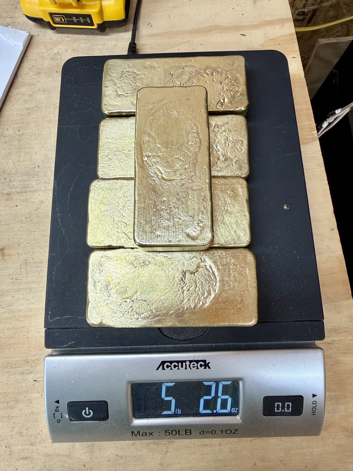 5 lb 2 oz Fluxed, Hand Poured Yellow Brass Ingot Bars- Bullion Metal Casting 5 lb 2 oz Fluxed, Hand Poured Yellow Brass Ingot Bars- Bullion Metal Casting