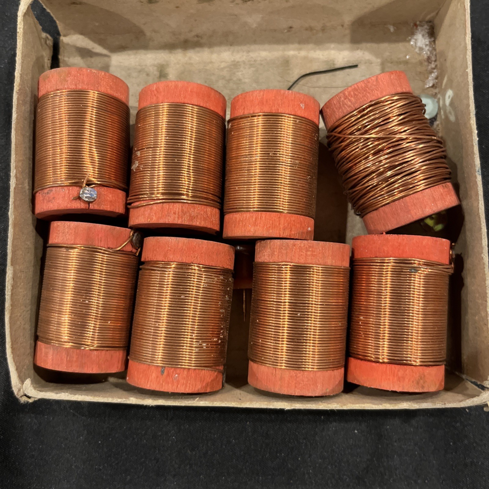 Vintage 1oz Spool Tate COPPER WIRE LOT of 8 22 gauge Bulk Vintage 1oz Spool Tate COPPER WIRE LOT of 8 22 gauge Bulk