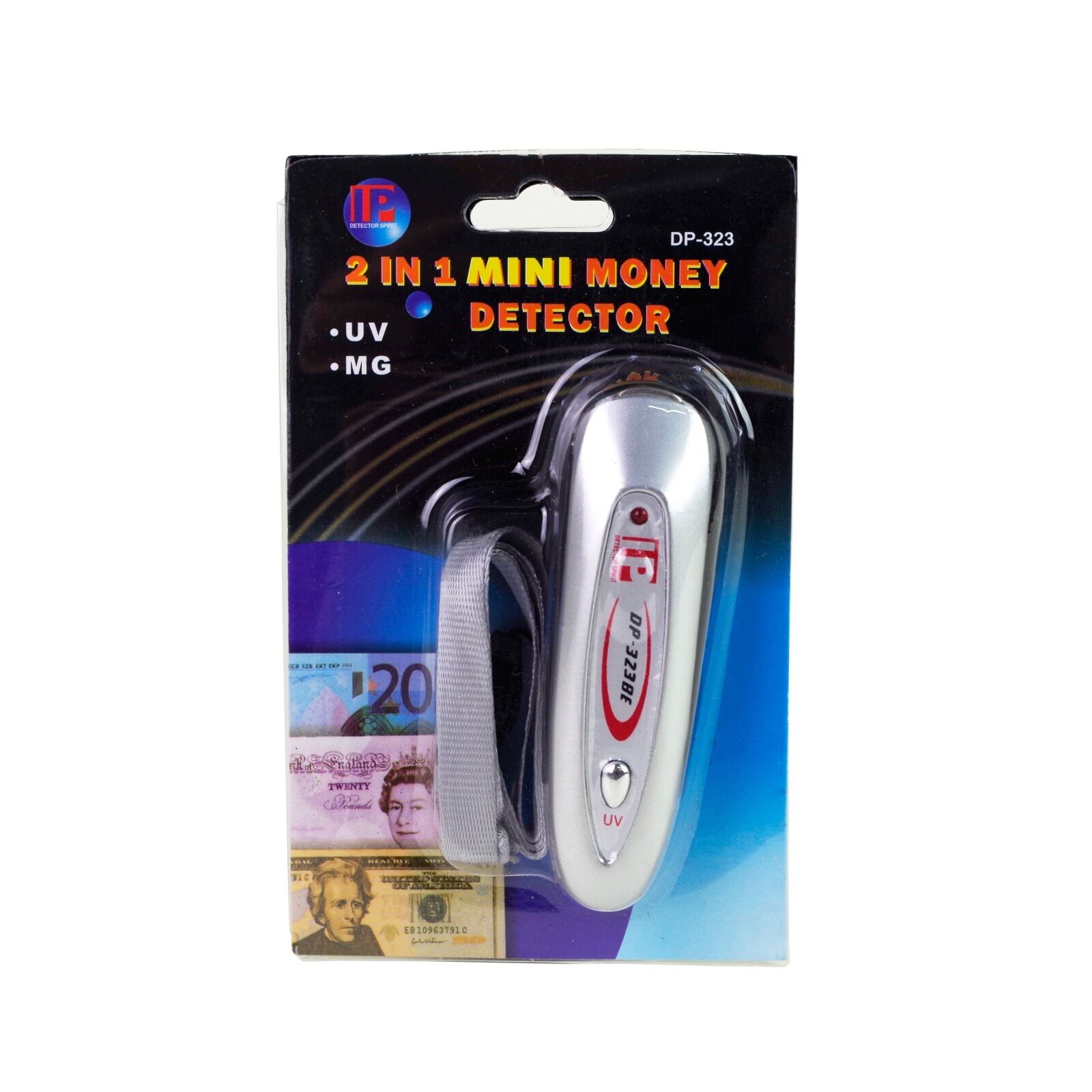 2 in 1 Mini Counterfeit Money Detector Tester Dollar Bill Fake Currency Checker