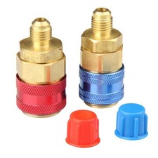 A/C R134a Quick Coupler Adapter Car High & Low Side HVAC SAE Male Flare Fitting picture