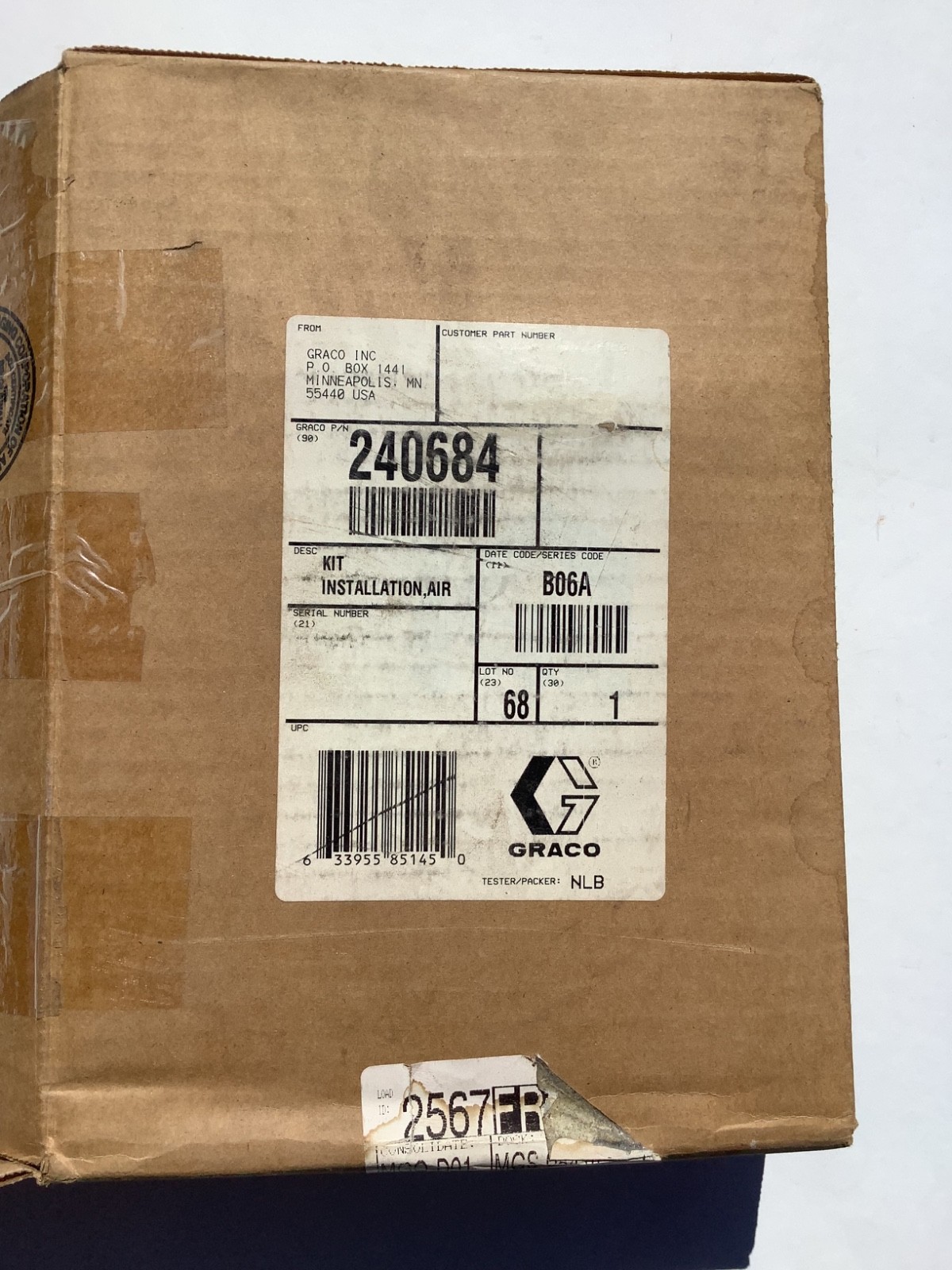 NOS - New Graco 240684, Kit Installation Air NOS - New Graco 240684, Kit Installation Air