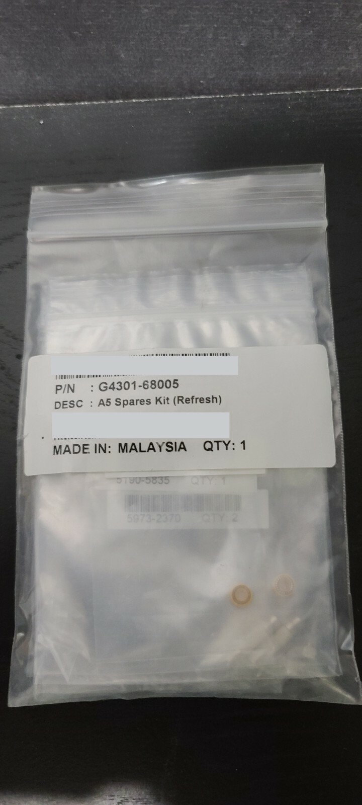 NEW Agilent 1100 1200 1260 AS Spares Kit p/n: G4301-68005 NEW Agilent 1100 1200 1260 AS Spares Kit p/n: G4301-68005