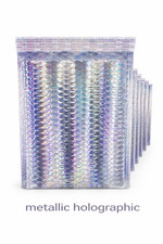 Metallic Poly Bubble Mailers Any Size Shipping Padded Envelopes Self Seal Bags picture