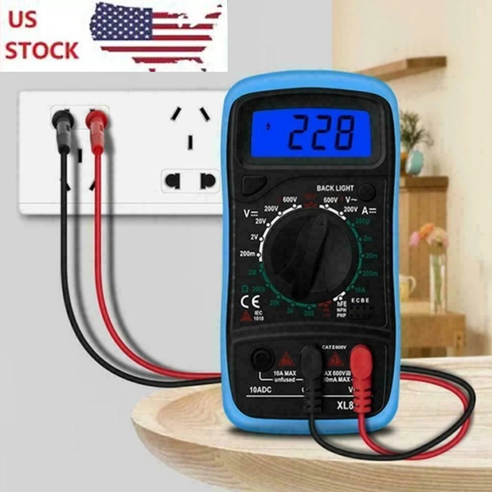 Digital Multimeter AC DC Voltmeter Ammeter Ohmmeter Volt Tester Meter XL830L USA Digital Multimeter AC DC Voltmeter Ammeter Ohmmeter Volt Tester Meter XL830L USA