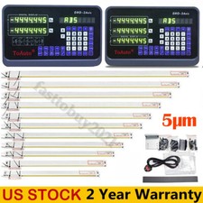 TOAUTO Digital Readout 2/3 Axis DRO w/ Linear Scale 5μm Glass Encoder for CNC,US picture