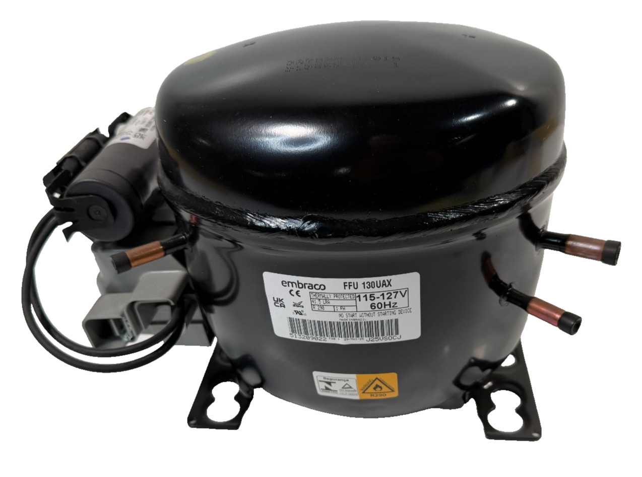 Embraco FFU130UAX Compressor 1/3 HP R290 115V L/MBP Hermetic Reciprocating NEW Embraco FFU130UAX Compressor 1/3 HP R290 115V L/MBP Hermetic Reciprocating NEW