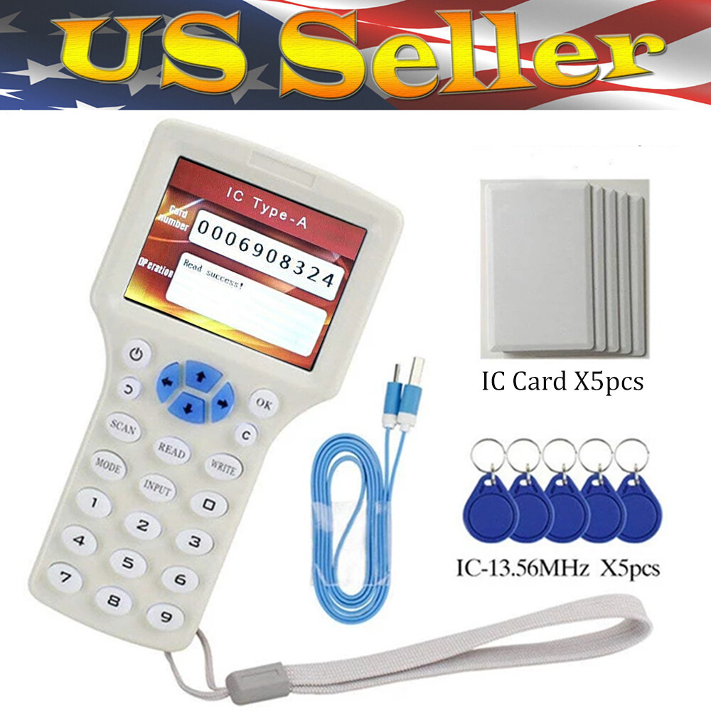 10 Frequency NFC Smart Card Reader Writer RFID Copier Duplicator 125KHz 13.56MHz 10 Frequency NFC Smart Card Reader Writer RFID Copier Duplicator 125KHz 13.56MHz