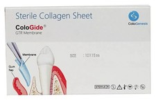 Dental GTR  Membrane 10 x 15mm Pack Of 5 New Colo Gide Sterile Collagen Sheet FS picture