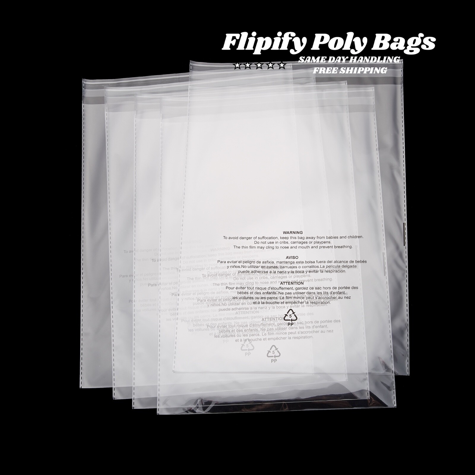 Poly Bags Suffocation Warning Clear 1.5 mil Merchandise Apparel for Amazon Poly Bags Suffocation Warning Clear 1.5 mil Merchandise Apparel for Amazon