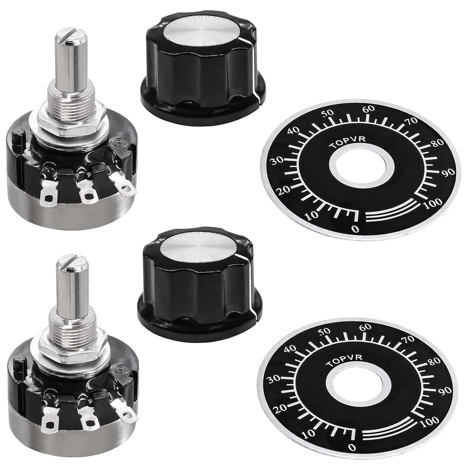 2Pcs RV24YN20S 10K Potentiometer B103 10K Single Turn Carbon Film Rotary Taper 2Pcs RV24YN20S 10K Potentiometer B103 10K Single Turn Carbon Film Rotary Taper