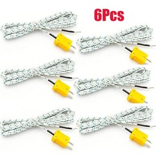 6Pack K Type Mini-Connector Thermocouple Temperature Probe Sensor Cable picture
