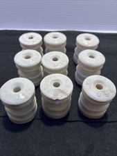 9 vintage WP 22 USA Porcelain Insulator (multi-groove) Electric Fence/ Decor picture