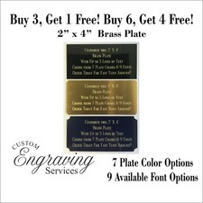 Custom Engraved Plate BRASS 2