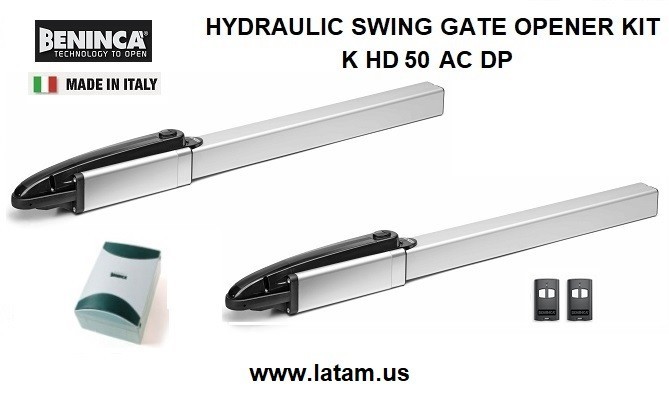 BENINCA CAB HYDRAULIC SWING GATE MOTOR OPENER / OPERATOR KIT - K HD 50 AC DP