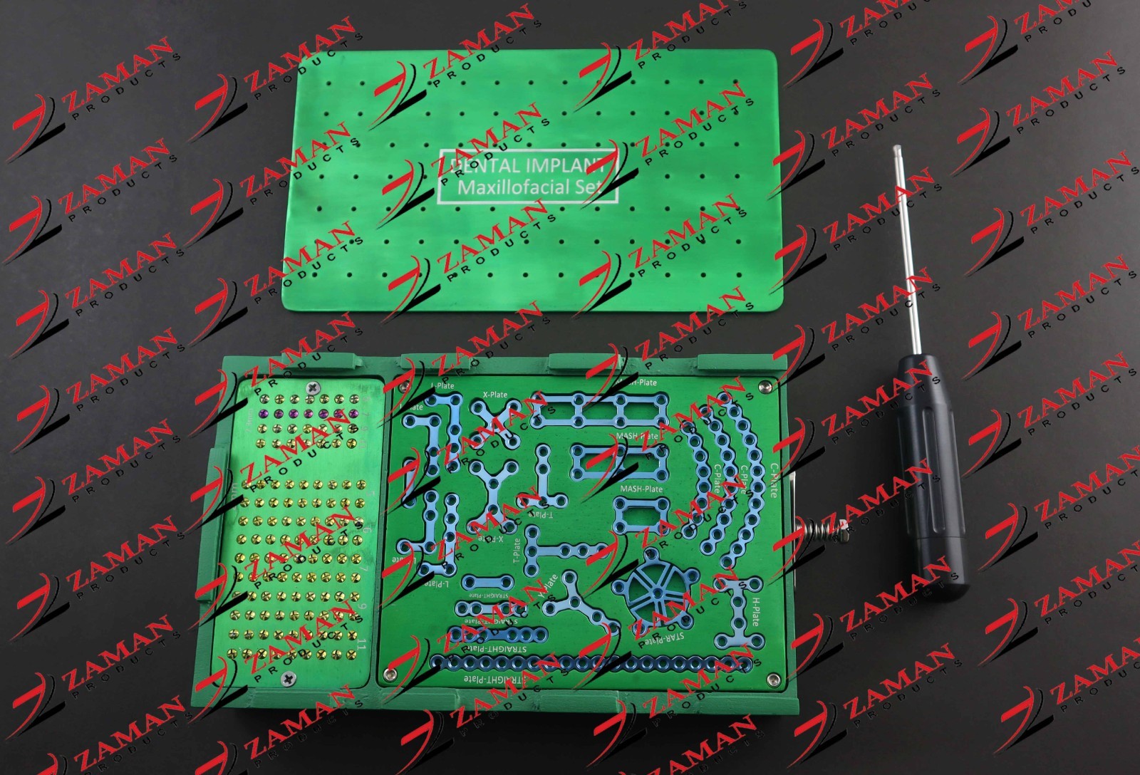 Maxillofacial CMF Mini Plates Reconstruction Plates & Screws Titanium 2.0mm kit Maxillofacial CMF Mini Plates Reconstruction Plates & Screws Titanium 2.0mm kit