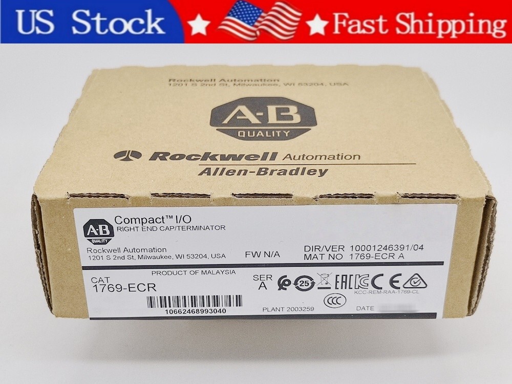 1769-ECR 1PCS New Allen Bradley 1769ECR SER A Right End Cap Fast delivery 1769-ECR 1PCS New Allen Bradley 1769ECR SER A Right End Cap Fast delivery