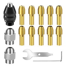 15PCS Drill Chuck Collet Set 0.8-3.2mm Shank Replacement for Dremel Rotary Tool picture