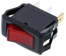 SPST - Red LED Rocker Switch 16A (DC) Panel Mount, Snap-In, Mid-Size picture