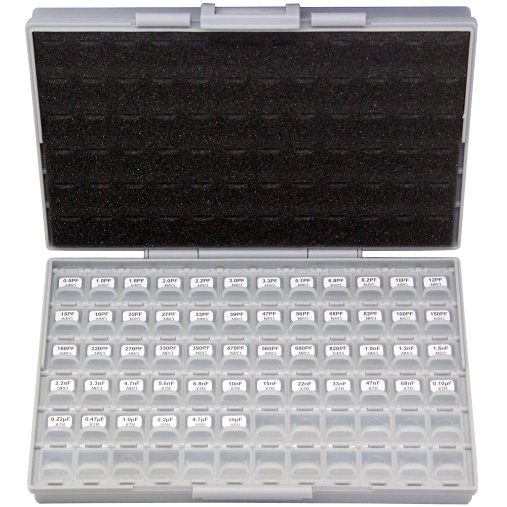 aidetek SMT/SMD 0603 capacitor kit with enclosure 50 v x 10 pcs