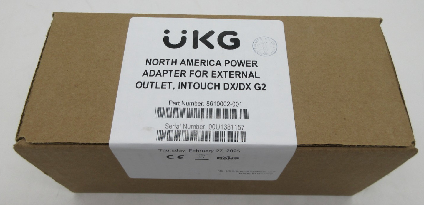 lot of 90 UKG / Kronos InTouch DX/DX G2 Power Adapter | 8610002-001 lot of 90 UKG / Kronos InTouch DX/DX G2 Power Adapter | 8610002-001