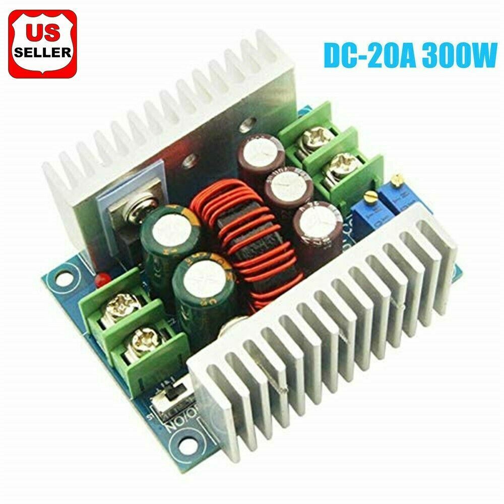 DC-DC Converter 20A300W Step Down Buck-Boost Power Adjustable Charger Board Tool