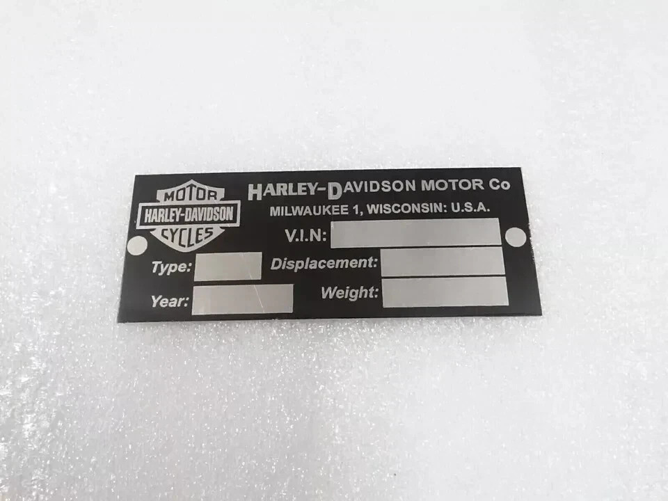 DATA PLATE FOR VINTAGE HARLEY DAVIDSON |Fit For#B925 DATA PLATE FOR VINTAGE HARLEY DAVIDSON |Fit For#B925