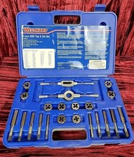 PREOWNED TOOL SET Westward 1Pz47 HSS Tap Die Set 22 Pieces BOAT WOOD AUTO METAL picture