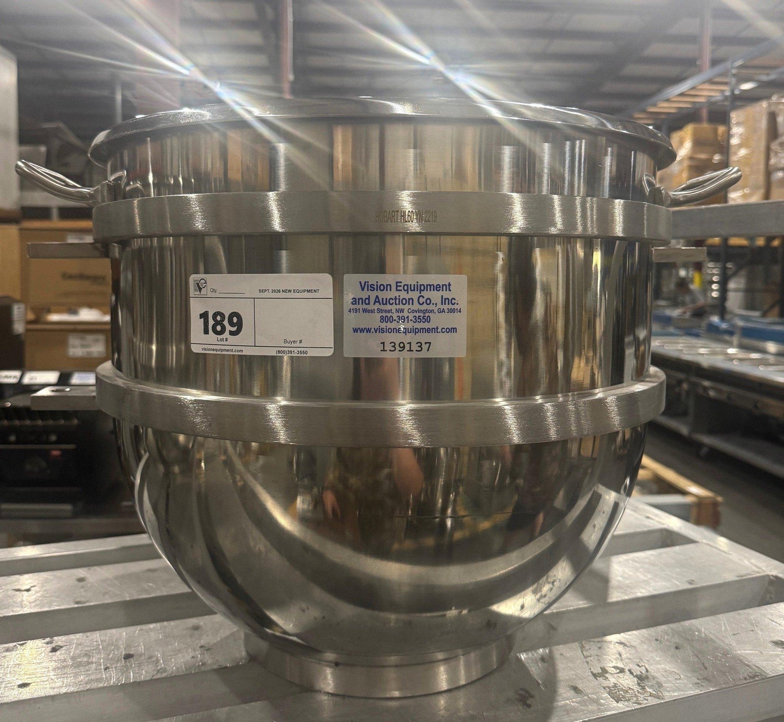 HOBART BOWL-HL60 LEGACY 60 QT. STAINLESS STEEL MIXING BOWL HOBART BOWL-HL60 LEGACY 60 QT. STAINLESS STEEL MIXING BOWL