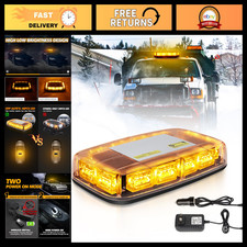 Rechargeable Amber Strobe Light - 17 Flash Modes, 48 LED Beacon for Trucks, ATV, picture