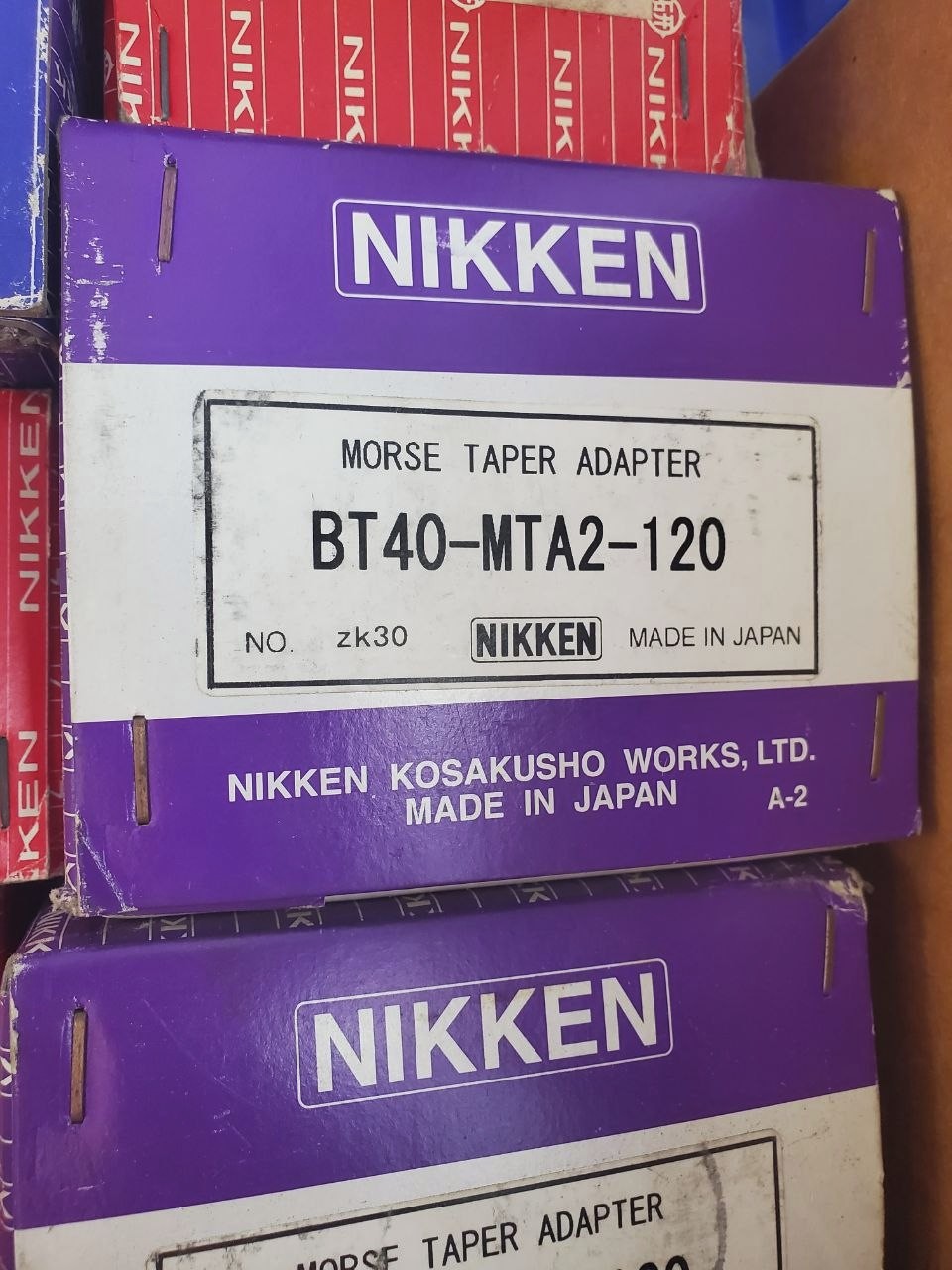 NIKKEN MORSE TAPER ADAPTER NEW IN BOX BT40-MTA2-120 NIKKEN MORSE TAPER ADAPTER NEW IN BOX BT40-MTA2-120