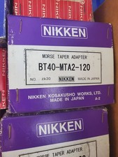 NIKKEN MORSE TAPER ADAPTER NEW IN BOX BT40-MTA2-120 picture