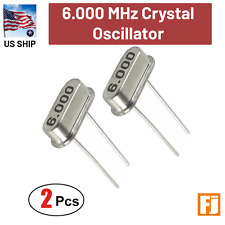 2 Pieces | 6.000 MHz  | HC-49S | Crystal Oscillator Arduino Raspberry | US SHIP picture