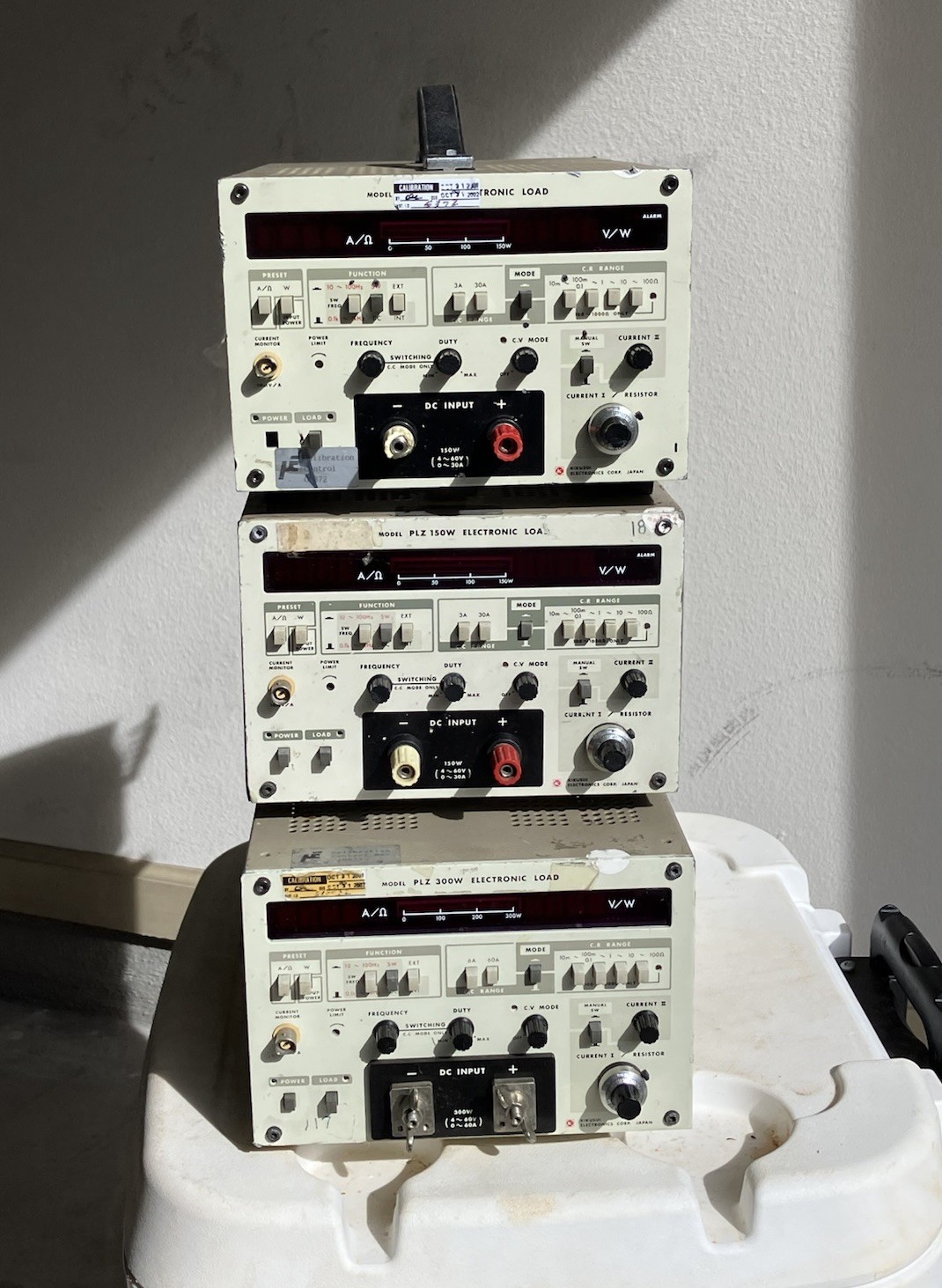 Lot of 3 Kikusui PLZ Electronic Loads 2x PLZ 150W 1x PLZ 300W Untested Parts Lot of 3 Kikusui PLZ Electronic Loads 2x PLZ 150W 1x PLZ 300W Untested Parts