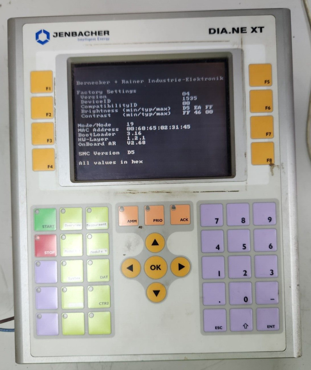😎GE JENBACHER DIA.NE XT ENGINE MGMT CONTROL POWER PANEL 4PP250.0571-K01
