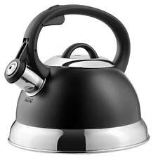 Mr. Coffee Flintshire 1.75 Quart Whistling Stovetop Tea Kettle in Black picture