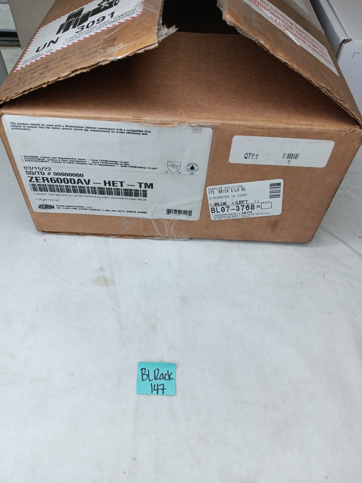 Zurn Sensor Flush Valve ZER6000AV-HET-TM Zurn Sensor Flush Valve ZER6000AV-HET-TM